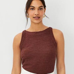 Ann Taylor Tweed Boatneck Tank Top XXL NWT